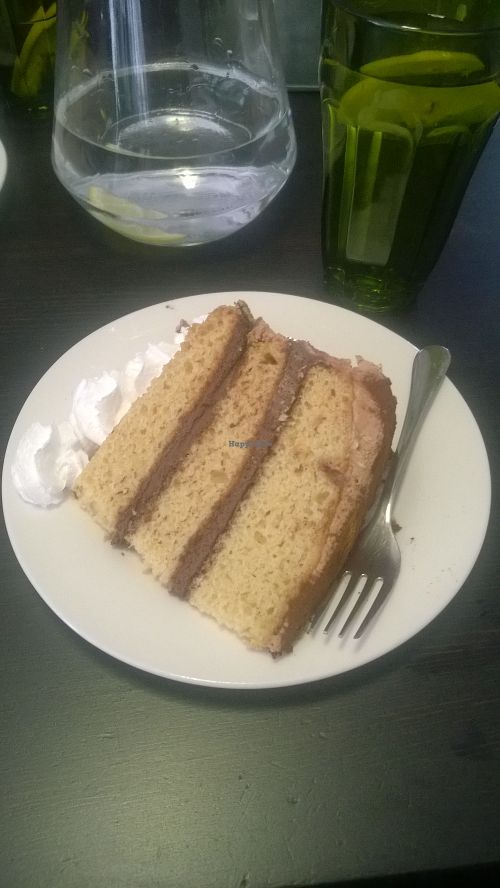 Tiramisu cake at The Green Room in Middlesbrough