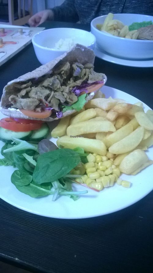 Seitan kebab at The Green Room in Middlesbrough
