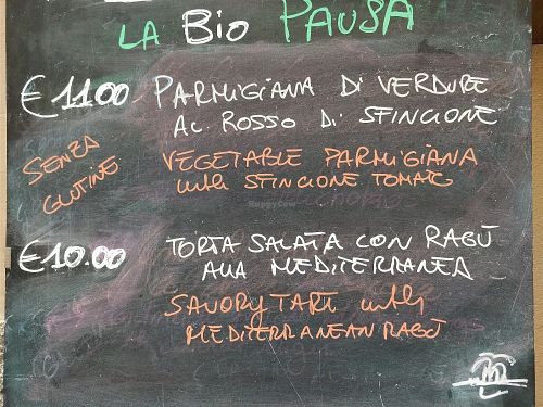 today's healthy dishes at Le Golose Imperfezioni in Como