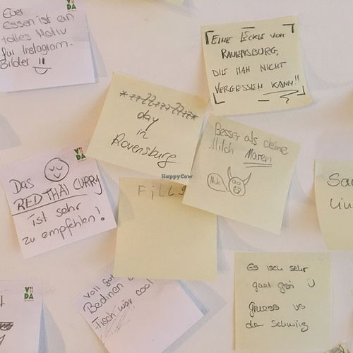 messages wall at VIDA in Ravensburg