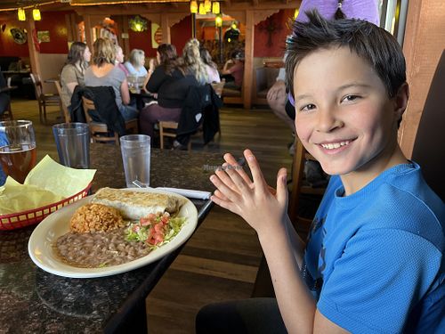 Veggie burrito  at La Cueva Restaurante Mexicano in Torrey