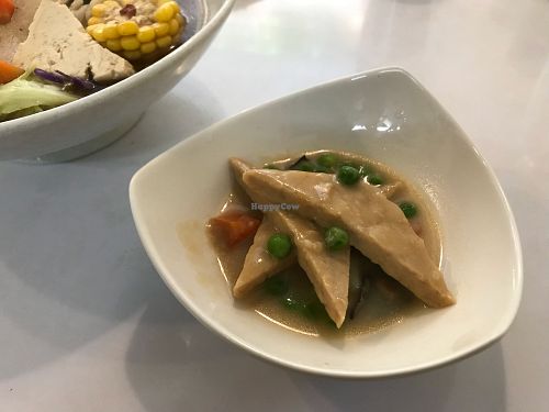 Tempeh with miso at Brother Su Vegan Kitchen in New Taipei City