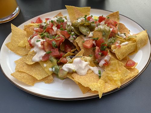 Vegan Nachos with cheese at La Fiesta in Linz
