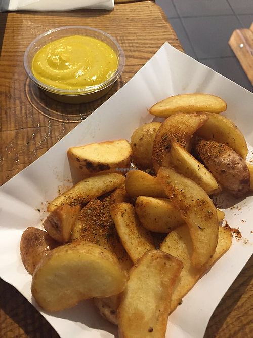 Yummy wedges  at Farma Burgerownia Roslinna in Krakow