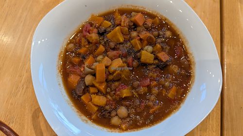 Moroccan stew at Glow Juicery in Duncan