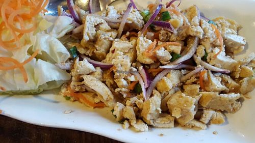 Vegan tofu laab.  yum! at Thai Kitchen in Grass Valley