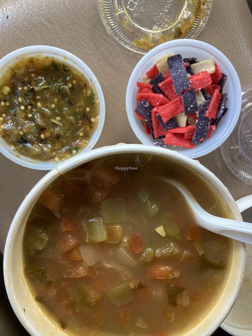 Tortilla soup  at World Empanadas in Burbank