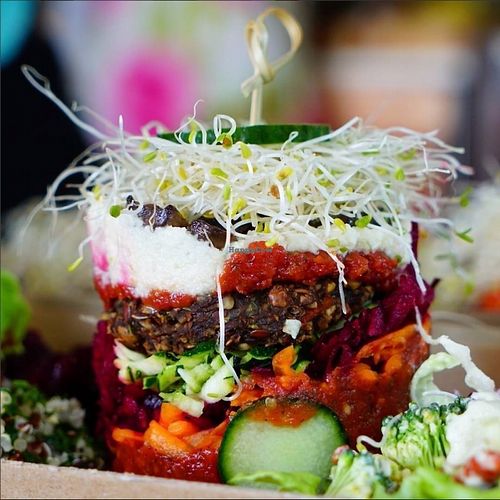 The raw stack is layers of perfection. I particularly like the marinated mushrooms ^_^ I also love Colin and Brin who work there.  at Rawthentic Organic Unbakery & Farmacy in Gold Coast