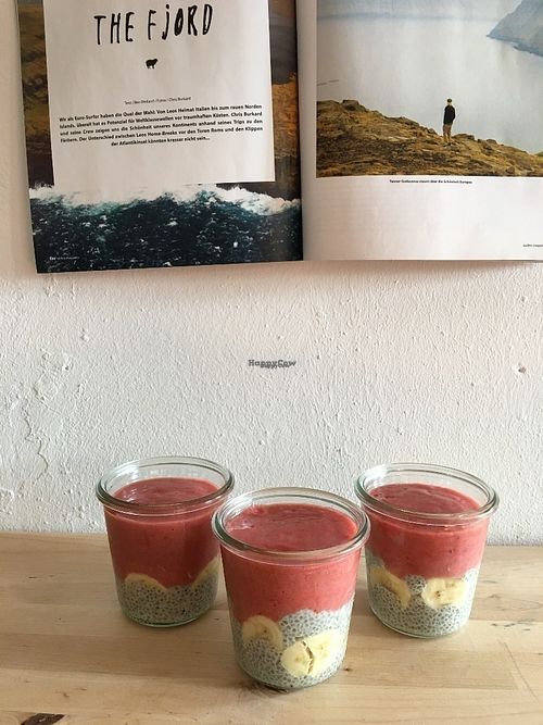 Chia Strawberry Almond Pudding
 at Surf Shop Roastery in Orth