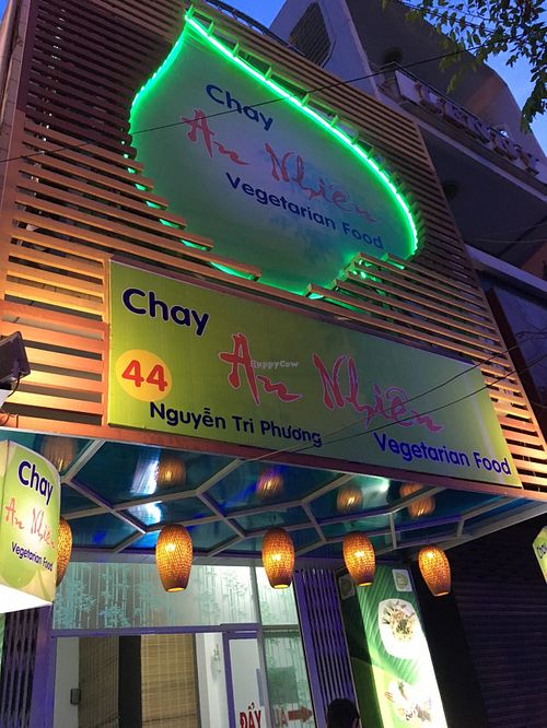 Front of restaurant at Chay An Nhien in Da Nang