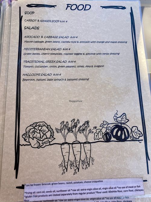 Soups and salads  at ONO by Marouli in Rhodes