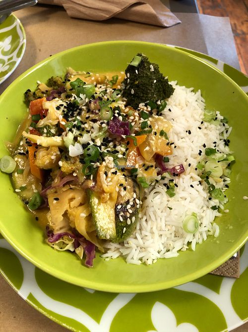 Coconut veg curry at ONO in Rhodes