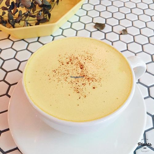Golden Spice Latte at Plants in Taipei