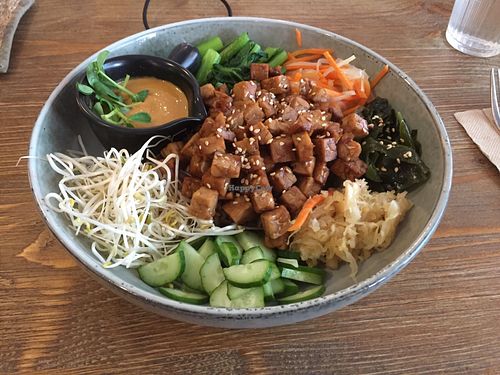 Vegan bibimbap at Plants in Taipei