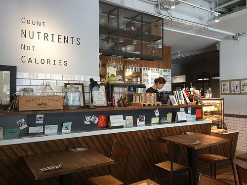 Inside the restaurant (counter) at Plants in Taipei
