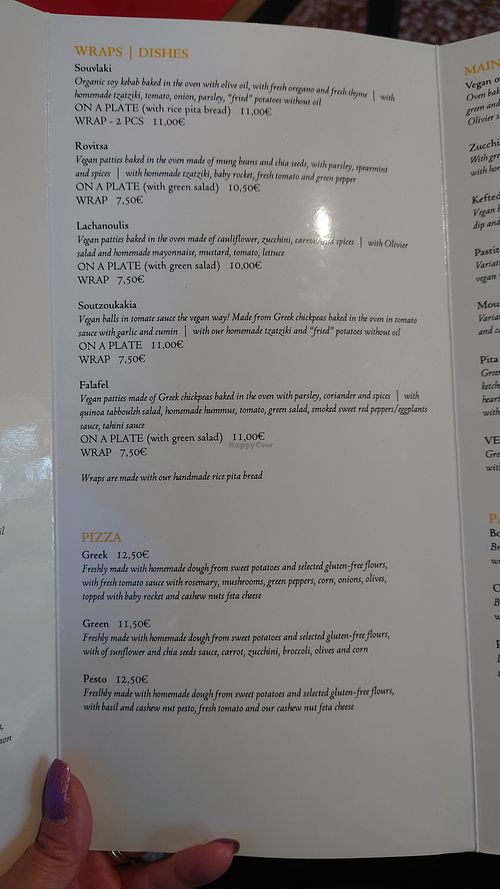 Menu 3 at Veganaki in Athens