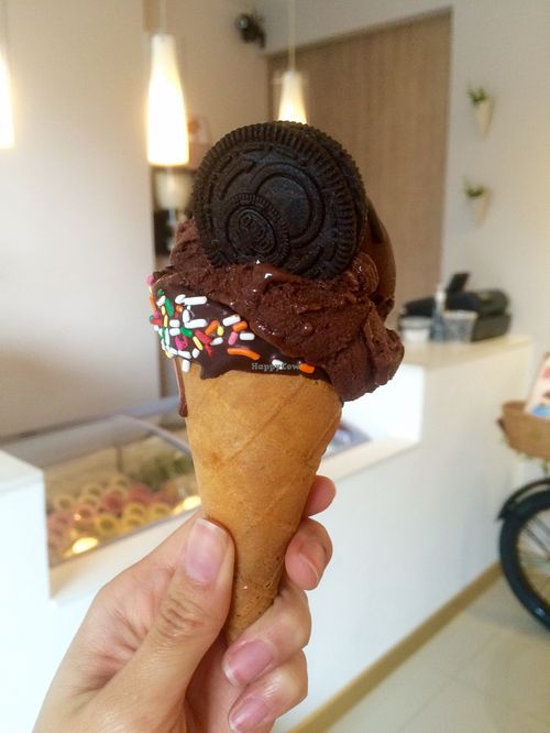 Chocolate Cone at Kinu Fiori in Medellin