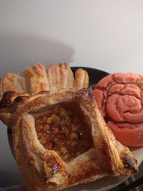 Assortment of vegan pastries at Panaderia Nuevo Leon in Chicago
