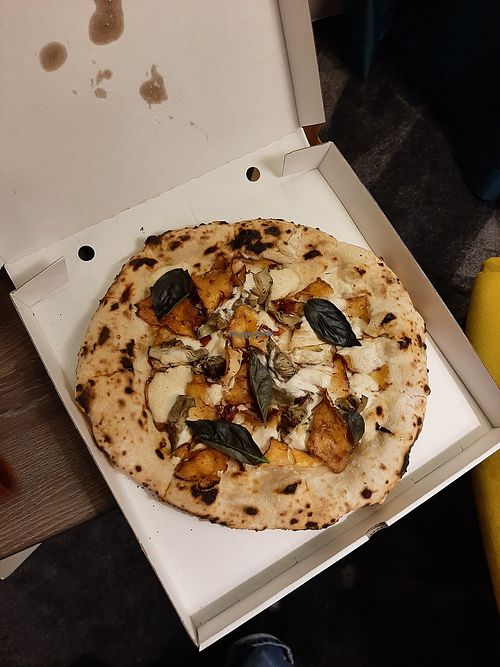 This taste 100% times better then it looks at La Stella Nera in Berlin