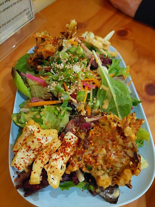 Udon salad at Obon Shokudo in Portland