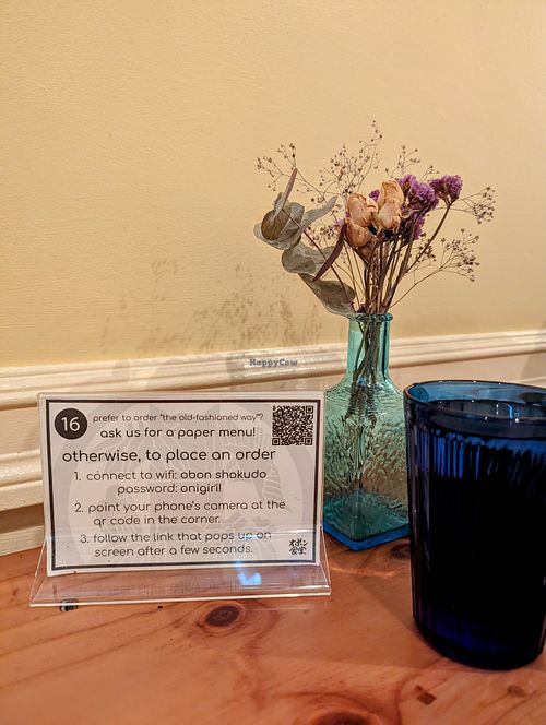 Their ordering system is very modern and convenient! at Obon Shokudo in Portland