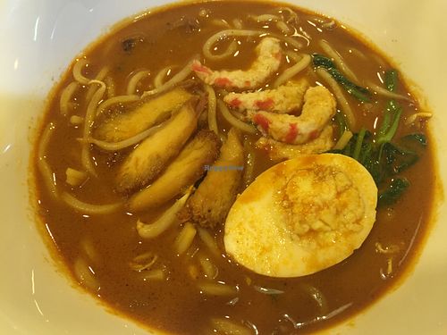 Prawn noodle, yum yum  at Happy Garden Vege Cafe - Damansara Perdana in Petaling Jaya