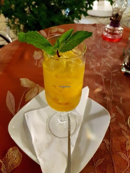 Mango sorbet  at Meson Aleman Atlantis in Gran Canaria