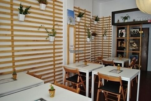 extremely homely both inside and out at Veganeats Caffe in Lisbon