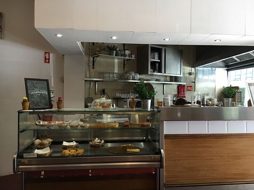 inside - main counter  at Veganeats Caffe in Lisbon