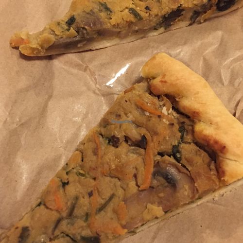 Quiches at Veganeats Caffe in Lisbon