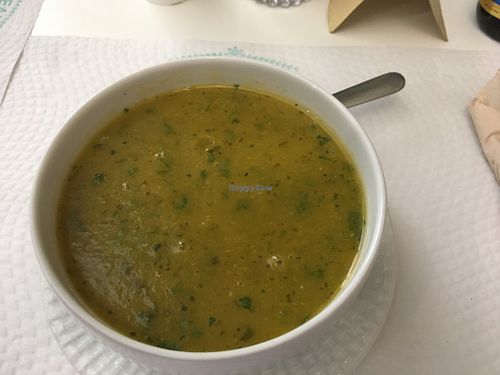 Soup of the day at Veganeats Caffe in Lisbon