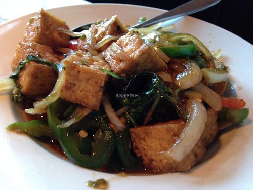 basil tofu at Lavender Asian Bistro in Lawrenceville