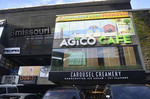 Facade along Missouri St at Agico Vegetarian Cafe - Missouri St in Metro Manila