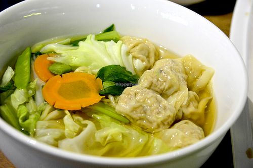 Wonton ramen at Agico Vegetarian Cafe - Missouri St in Metro Manila