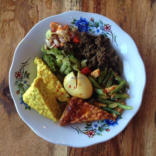vegetarian buffet at Local Warung & Coffee in Sanur