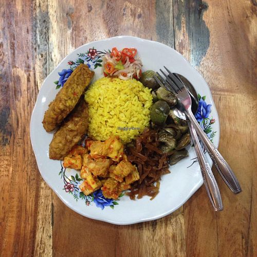 vegan selection  at Local Warung & Coffee in Sanur