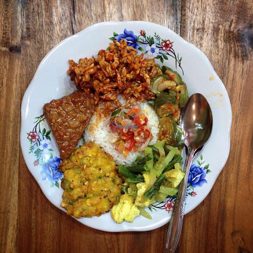 vegan plate  at Local Warung & Coffee in Sanur
