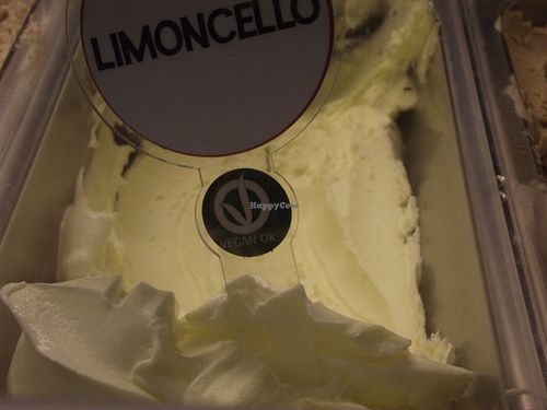 They tag vegan ice creams. at Gelato Marco in Trieste