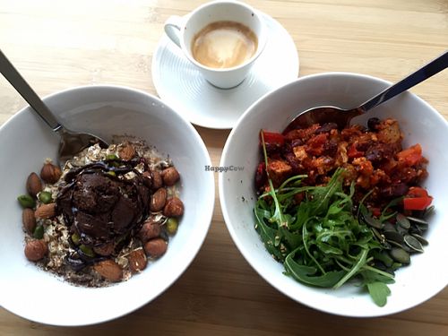 sweet oats, savory oats, espresso!  at Oatmeal in Paris