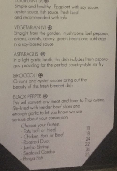 stir fry at Avantika in Simpson Bay