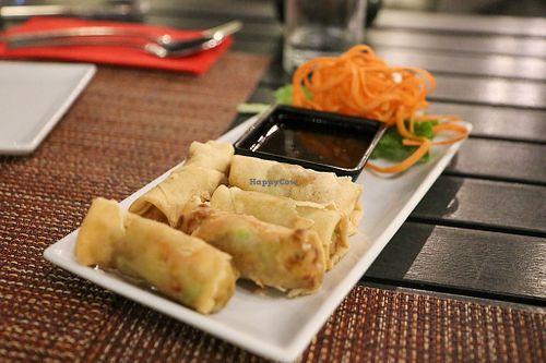 Thai fried spring rolls at Avantika in Simpson Bay