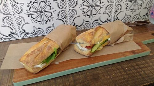 Veggie cheese and Veggie smoked sandwiches at Lattuga in Rome