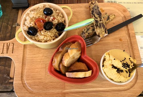 Vegan platter  at Lattuga in Rome