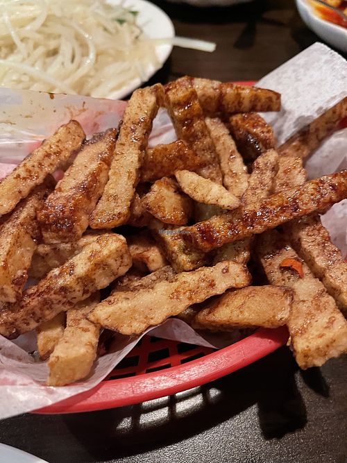 Szechuan Potato Fries (delicious!)  at Grand Szechuan in Bloomington