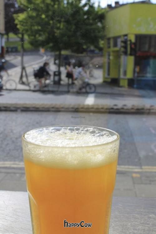 Cafe Kino, a Fentimans orange drink and a lovely view from the front window at Cafe Kino in Bristol