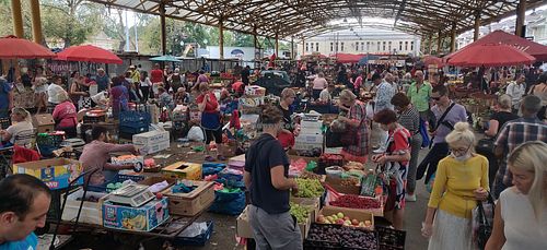 inside at Pryvoz Market in Odessa