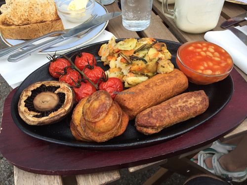 Vegan Cooked Breakfast  at Dolly's Vintage Tearoom in Nottingham