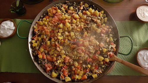 Vegane Paella at Finca Vegana in Zahara De La Sierra