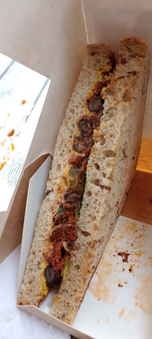 Vegan Chorizo Huevos Rancheros Sandwich at Southville Deli in Bristol