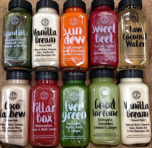 juices and nut mylks at Juice Warrior in Edinburgh